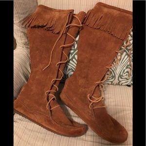 mountain man knee high moccasins
